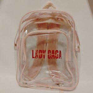 Lady Gaga Backpack Joanne Tour Clear and Pink PVC Bag See Through